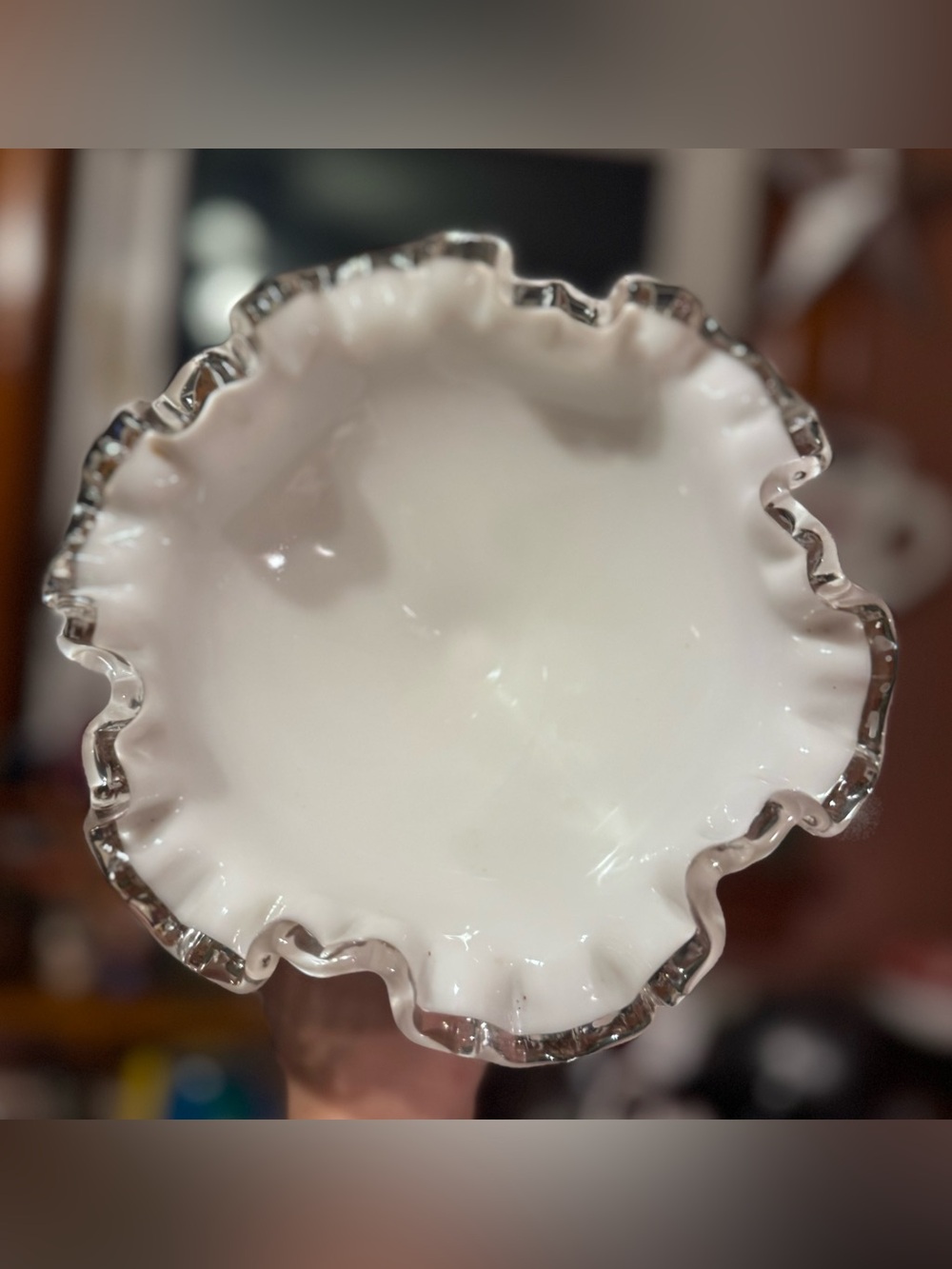Fenton Silver Crest Footed Bowl - Picture 5 of 9